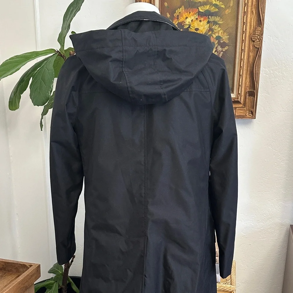 Burberry Black Hooded Trench Coat - Picture 7 of 16
